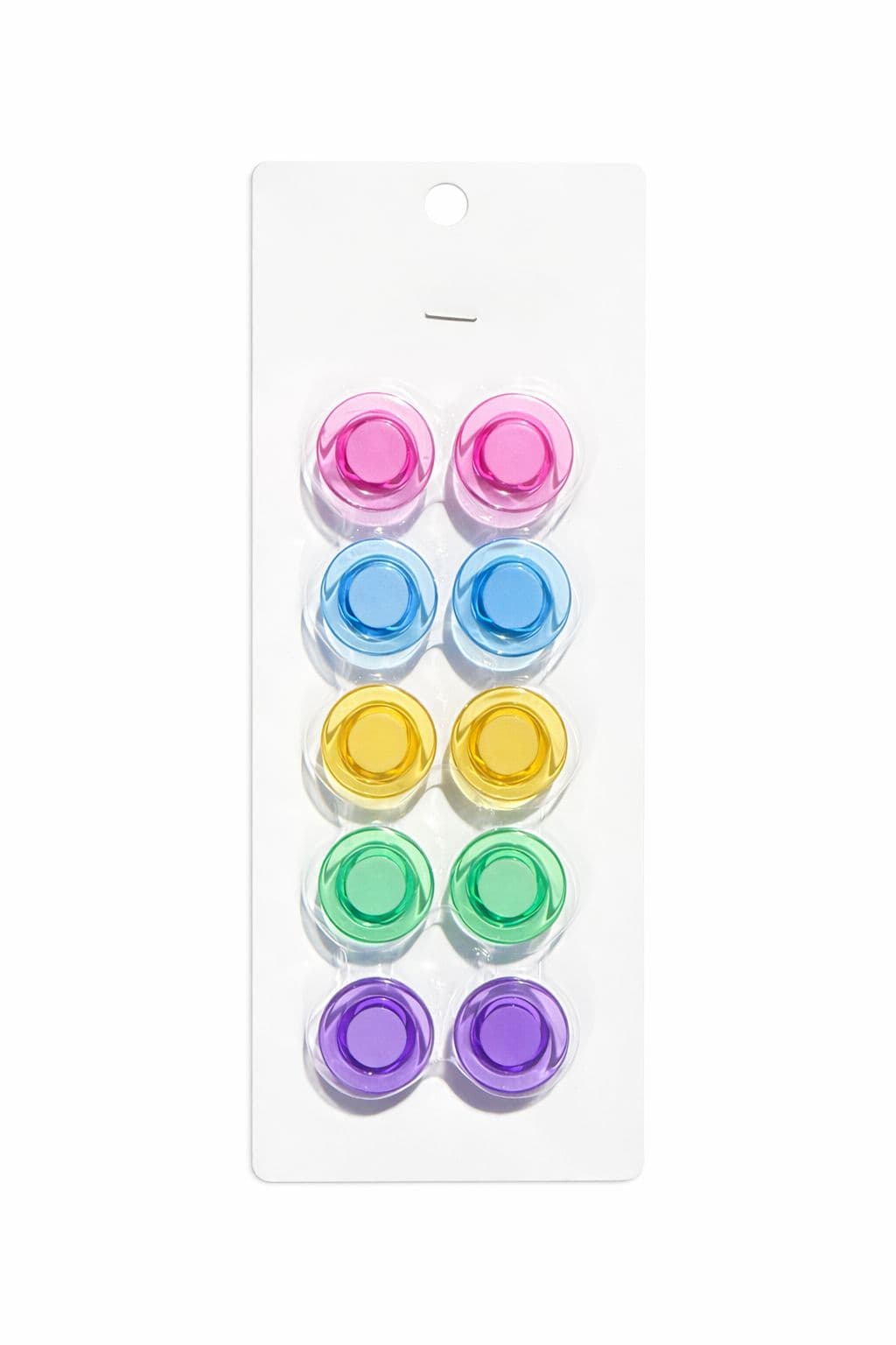 Magneți plați transparenți — set 10 buc